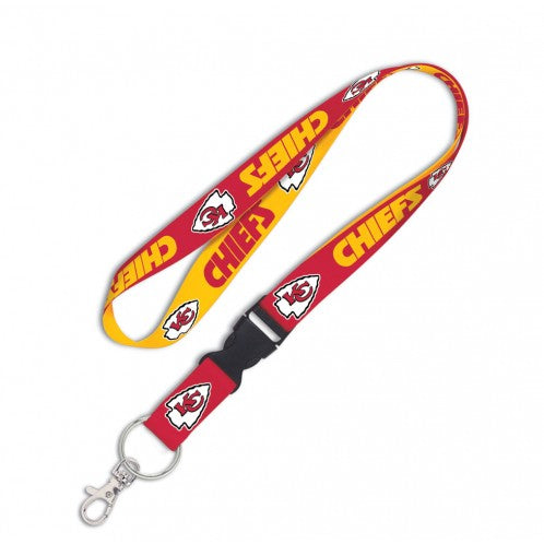 Wincraft Kansas City Chiefs NFL Authentic Lanyard with Detachable Buckle Red Yellow