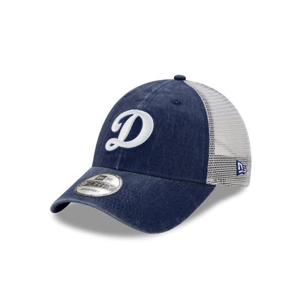 1 New Era Los Angeles Dodgers Coop Trucker 9FORTY Adjustable Snapback Blue Hat
