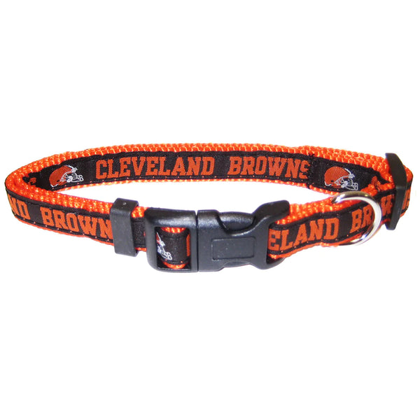 Pets First Cleveland Browns NFL Authentic Black Dog Collar Small