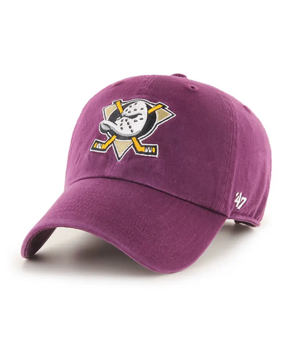 '47 Anaheim Ducks Clean Up Adjustable Strapback Purple Hat