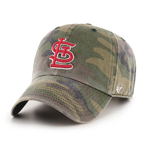 '47 St Louis Cardinals Camo Clean Up Green Camo Adjustable Adult Hat
