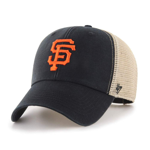 '47 San Francisco Giants Flagship Wash MVP Black Mesh Snapback Adjustable Hat