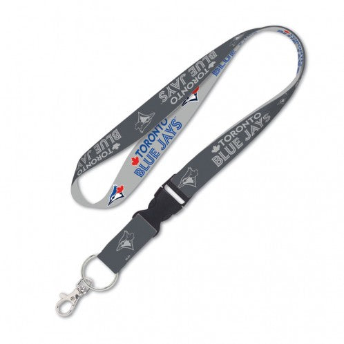 Wincraft Toronto Blue Jays MLB Authentic Lanyard with Detachable Buckle Charcoal Light Gray