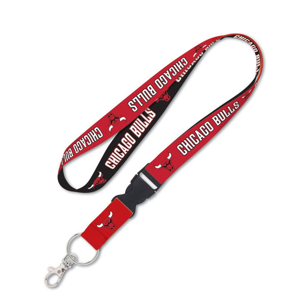Wincraft Chicago Bulls NBA Authentic Lanyard Two Tone with Detachable Buckle Black Red
