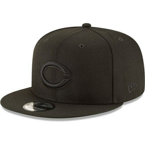 New Era Cincinnati Reds MLB Basic Snap OSFA 9FIFTY Snapback Hat Black on Black