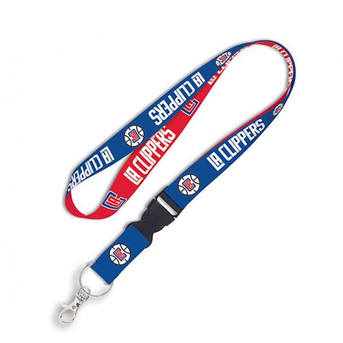 Wincraft Los Angeles Clippers NBA Authentic Lanyard Two Tone with Detachable Buckle Red Blue