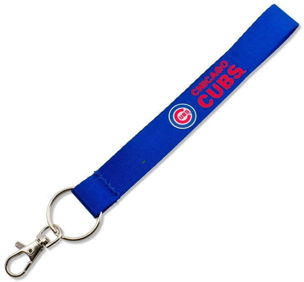 Aminco Chicago Cubs MLB Authentic Lanyard Wristlet Keystrap Ring Blue