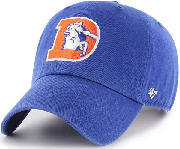 '47 Denver Broncos NFL Clean Up Adjustable Strapback Hat Royal Blue