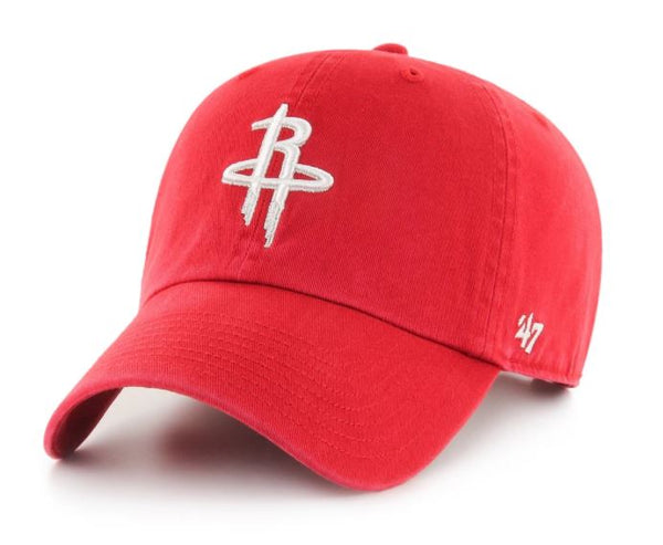 '47 Brand Houston Rockets NBA Clean Up Strapback Adult Hat Red