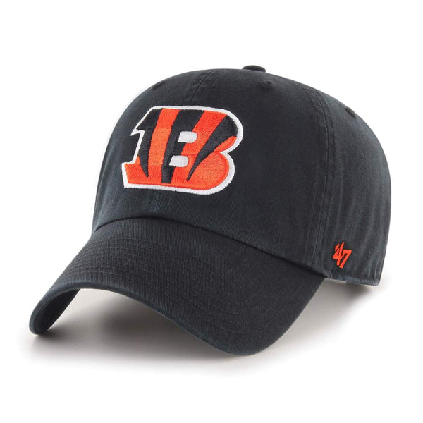 '47 Cincinnati Bengals Clean Up Strapback Adjustable Black Hat
