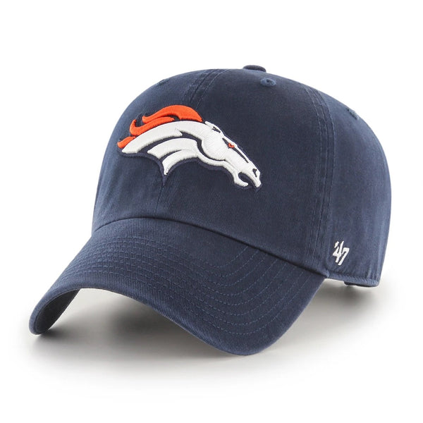 '47 Denver Broncos Clean Up Adjustable Strapback Hat Navy Blue