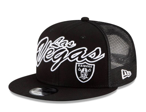 New Era Las Vegas Raiders NFL 2020 Draft Lit Trucker 9FIFTY Snapback Adult Hat Black