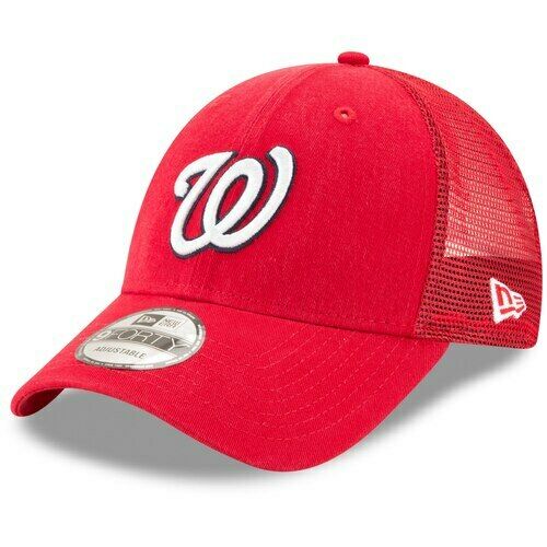 1 New Era Washington Nationals MLB 9FORTY Truck Snapback Adult Hat Red
