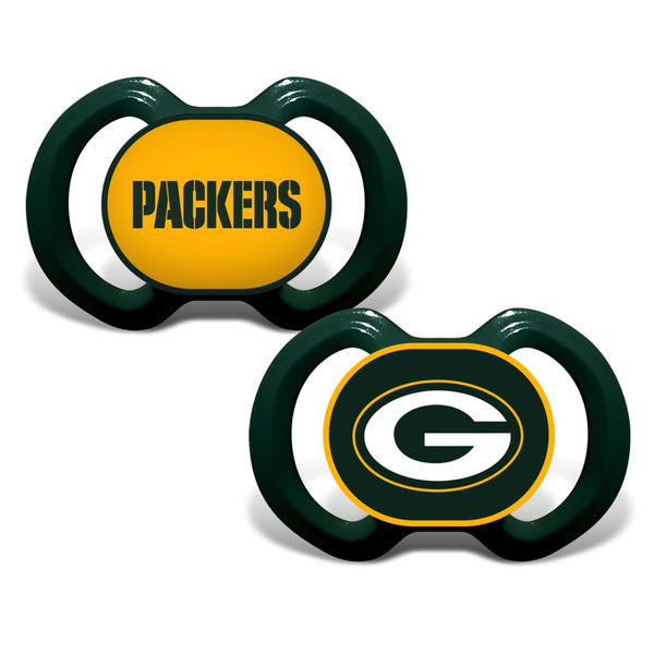 Baby Fanatic Green Bay Packers NFL 2-Pack Pacifier Green