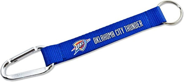 Aminco Oklahoma City Thunder NBA Authentic Carabiner w/ Strap Team Logo Keychain Blue