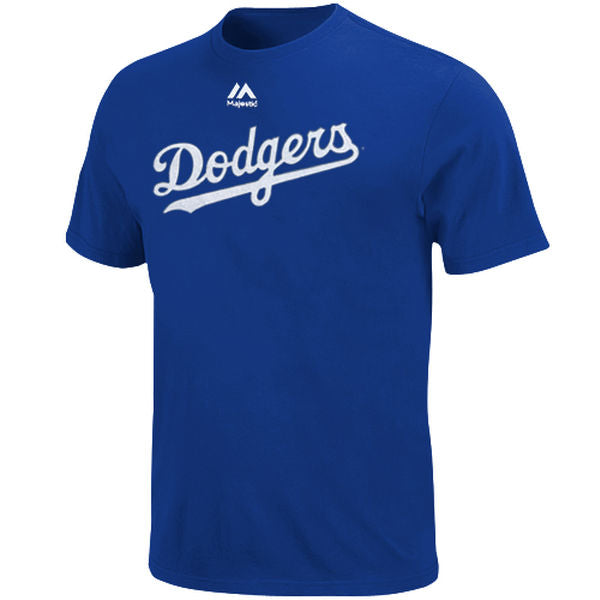 Majestic Los Angeles Dodgers MLB Authentic Wordmark Men's T-Shirt Royal Blue
