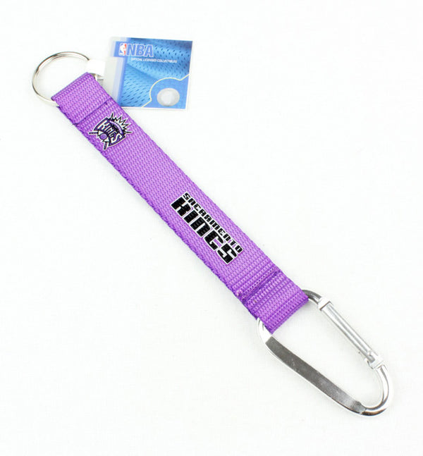 Aminco Sacramento Kings NBA Authentic Carabiner w/ Strap Team Logo Keychain Purple
