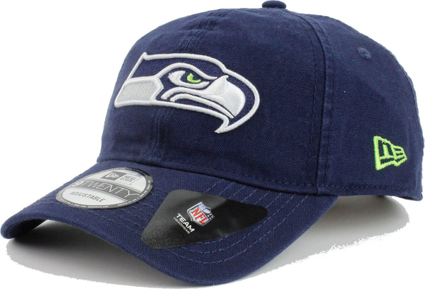 New Era Seattle Seahawks NFL Core Shore New Era 9TWENTY Strapback Hat Navy Blue