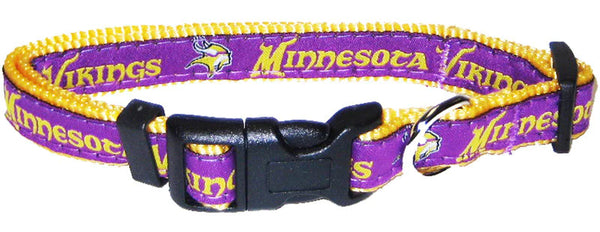 Pets First Minnesota Vikings NFL Authentic Purple Dog Collar Small