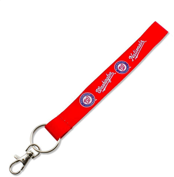 Aminco Washington Nationals MLB Authentic Lanyard Wristlet Keystrap Ring Red
