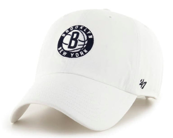 '47 Brooklyn Nets Clean Up Strapback White Hat