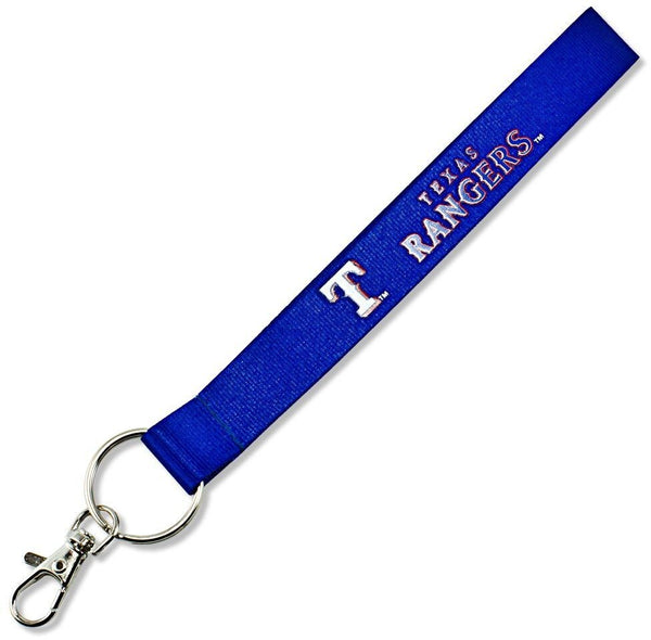 Aminco Texas Rangers MLB Authentic Lanyard Wristlet Keystrap Ring Blue