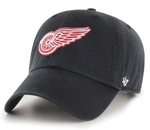'47 Detroit Red Wings Clean Up Strapback Black Hat