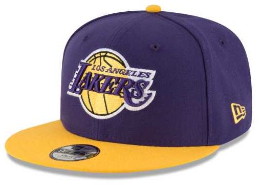 New Era Los Angeles Lakers NBA 2Tone Official Team Colors 9FIFTY Youth Snapback Hat Purple Yellow