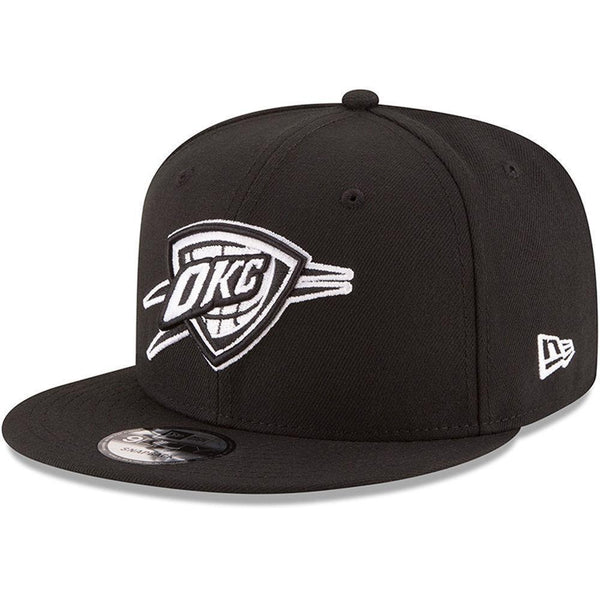 New Era Oklahoma City Thunder NBA Basic BW 9FIFTY Snapback Hat Black