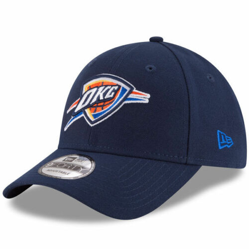 1 New Era Oklahoma City Thunder NBA The League OT 9FORTY Velcroback Hat Navy Blue