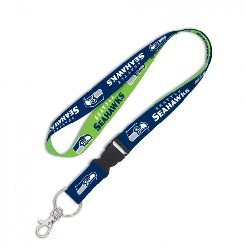 - Wincraft Seattle Seahawks NFL Authentic Lanyard with Detachable Buckle Green Navy Blue