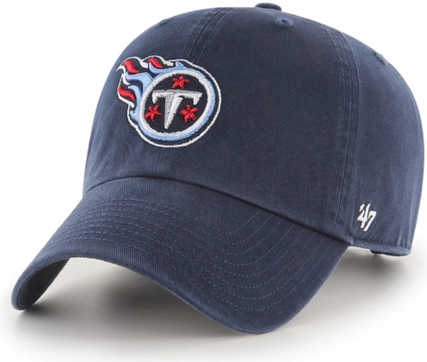 '47 Brand Tennessee Titans NFL Clean Up Adjustable Strapback Hat Navy Blue