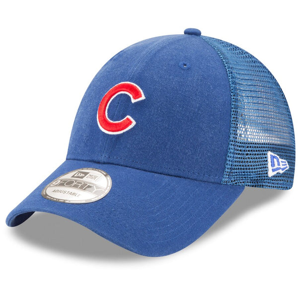 1 New Era Chicago Cubs MLB Trucker Mesh 9FORTY Snapback Hat Blue