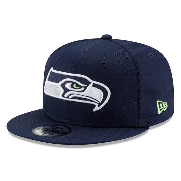 New Era Seattle Seahawks NFL Basic OTC 9FIFTY Snapback Hat Navy Blue
