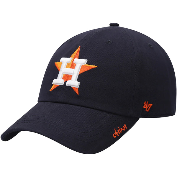 '47 Houston Astros Clean Up Adjustable Womens Strapback Navy Blue Hat